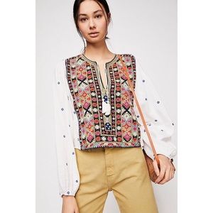 Free People embroidered top